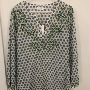Johnny Was Azalea Embroidered Tunic Size L